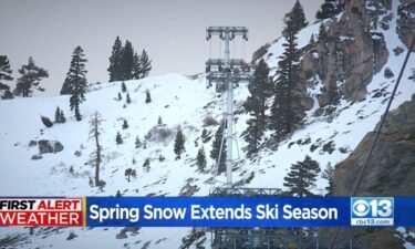 A surprise spring snowstorm is underway in the Sierra