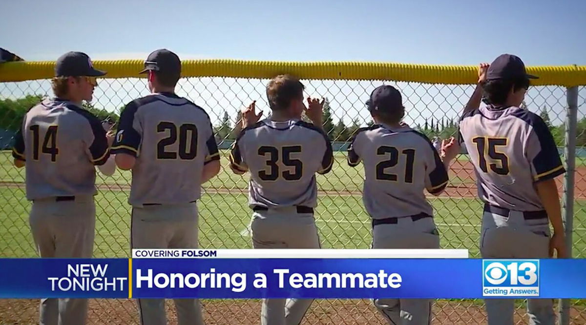 <i>KOVR</i><br/>The Oak Ridge High School baseball team took the field Monday to honor one of their teammates