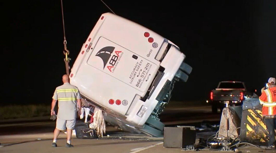 <i>KTRK</i><br/>Two people had to be flown to the hospital after a private charter bus carrying college baseball players rolled over along Highway 290 and FM 362 late Wednesday night in Waller County.