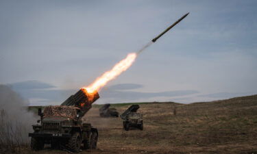 Ukrainian forces fire GRAD rockets toward Russian positions in Donbas