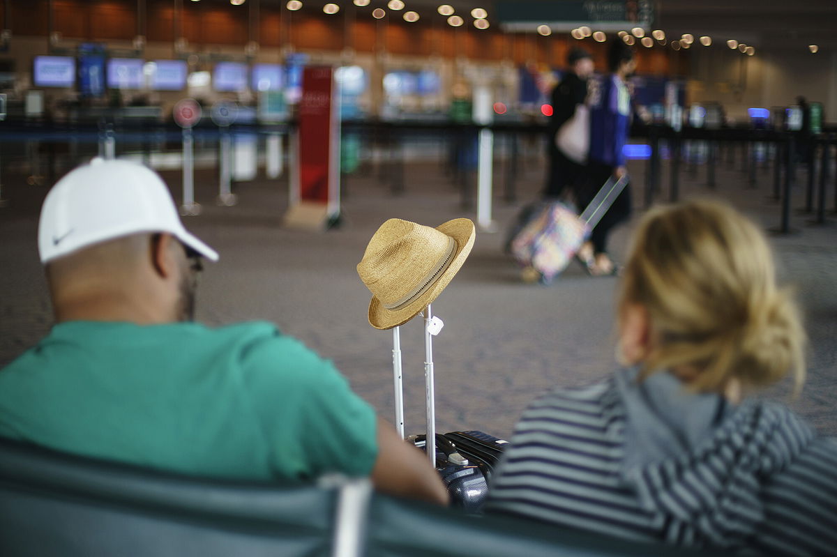 <i>David Goldman/AP</i><br/>Revenge spending may keep the economy chugging along. Pictured on April 19 is Rhode Island T.F. Green International Airport in Providence.