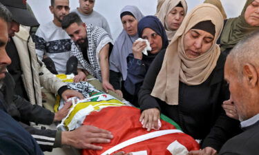 The funeral of Qusai Hamamrah takes place in the West Bank village of Husan.