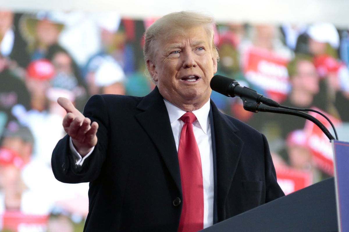 <i>Chris Seward/AP</i><br/>Former President Donald Trump speaks at a rally in Selma