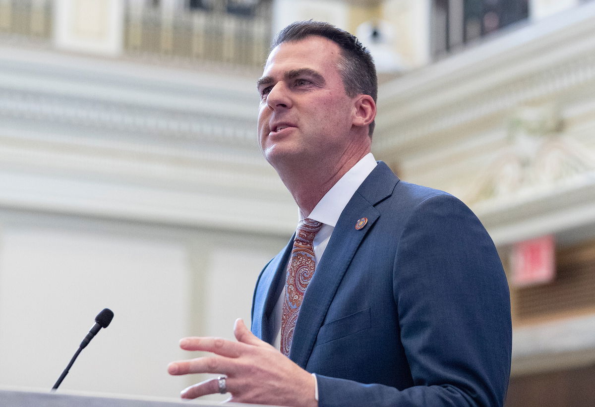 <i>Alonzo Adams/AP/FILE</i><br/>Oklahoma Gov. Kevin Stitt signs a law banning nonbinary birth certificates.