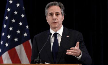 US Secretary of State Antony Blinken  said the State Department is on track for its best year for Foreign Service intake since 2012. Blinken is shown here during a press conference in Brussels