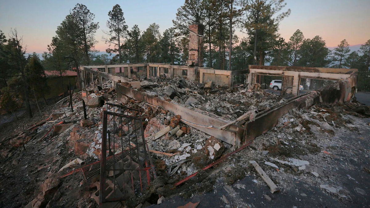 <i>Justin Garcia/The Las Cruces Sun News via AP</i><br/>A house near Ruidoso