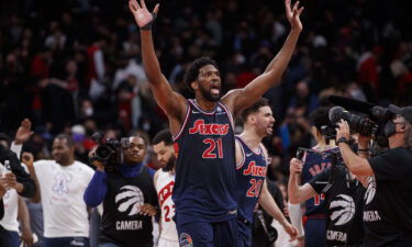 Joel Embiid hits the last second game-winning three in OT to give Philadelphia 76ers series lead over Toronto Raptors.