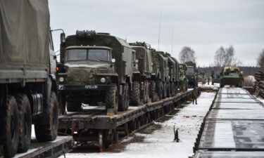 Damaged Russian trucks show tell-tale signs of Moscow's logistical struggles.