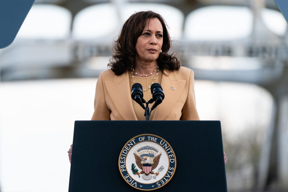 <i>Elijah Nouvelage/AFP/Getty Images</i><br/>Vice President Kamala Harris