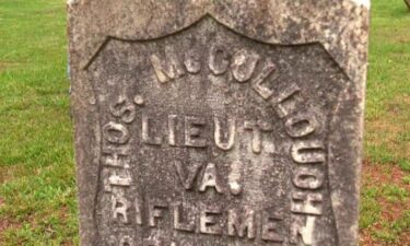 The marked grave of Lieutenant Thomas McCulloch