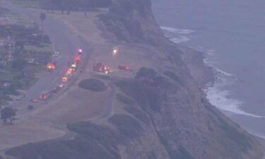 One person is dead and three others injured Monday after falling down a cliff in the Palos Verdes Estates area.