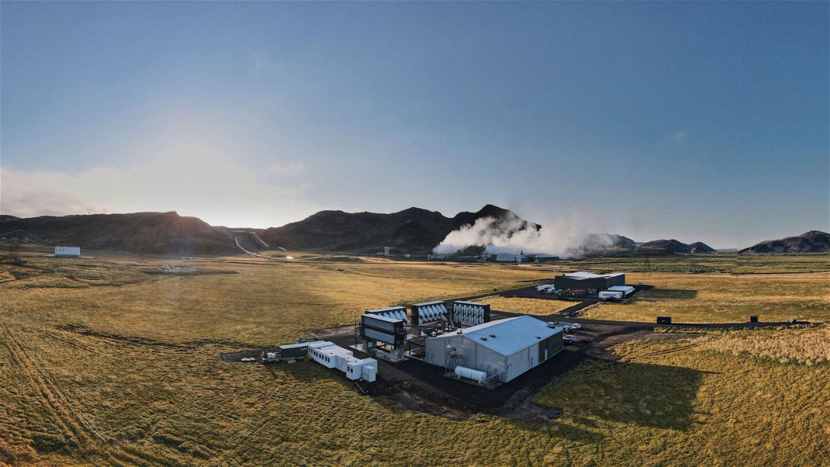 <i>Halldor Kolbeins/AFP/Getty Images</i><br/>The Climeworks carbon dioxide removal site in Iceland.