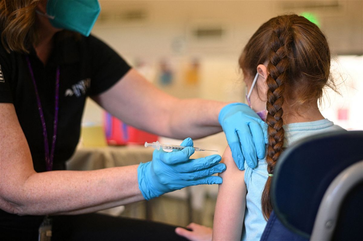 <i>Robyn Beck/AFP/Getty Images</i><br/>The US Food and Drug Administration has granted emergency use authorization for a booster dose of Pfizer/BioNTech's Covid-19 vaccine for children ages 5 to 11 at least five months after completion of the primary vaccine series.