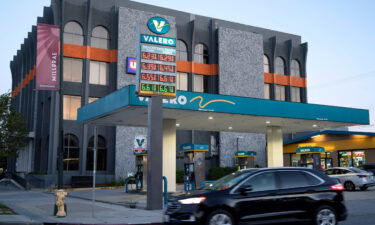 Gas prices at a gas station in Millbrae