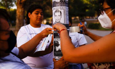 Activists and mothers whose children have disappeared in Ciudad Juarez on May 8.