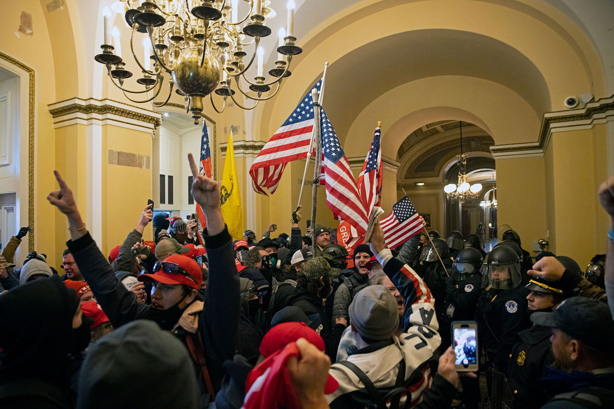 <i>Brent Stirton/Getty Images</i><br/>A top member of the Oath Keepers said in court on May 4 that he overheard the leader of the group