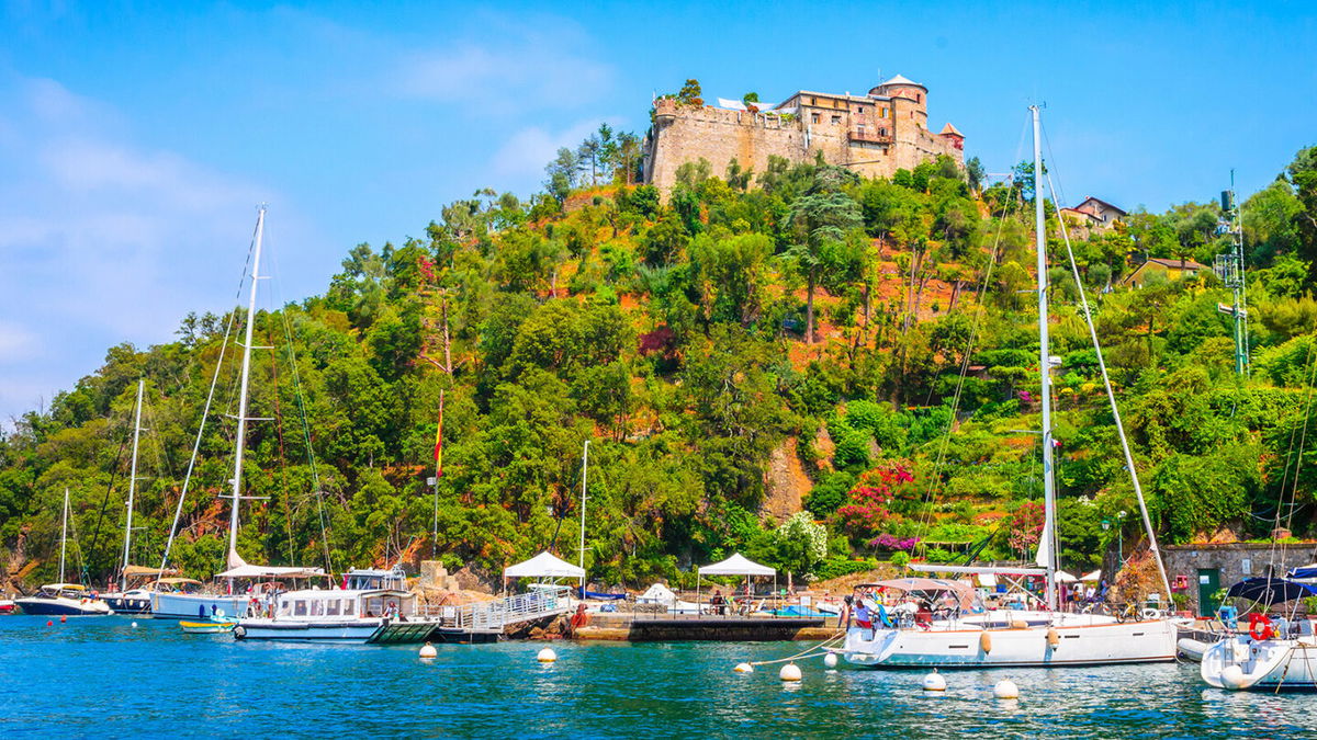 <i>Olena Znak/Adobe Stock</i><br/>Kourtney Kardashian and Travis Barker along with friends and family -- have been spotted today back in Portofino