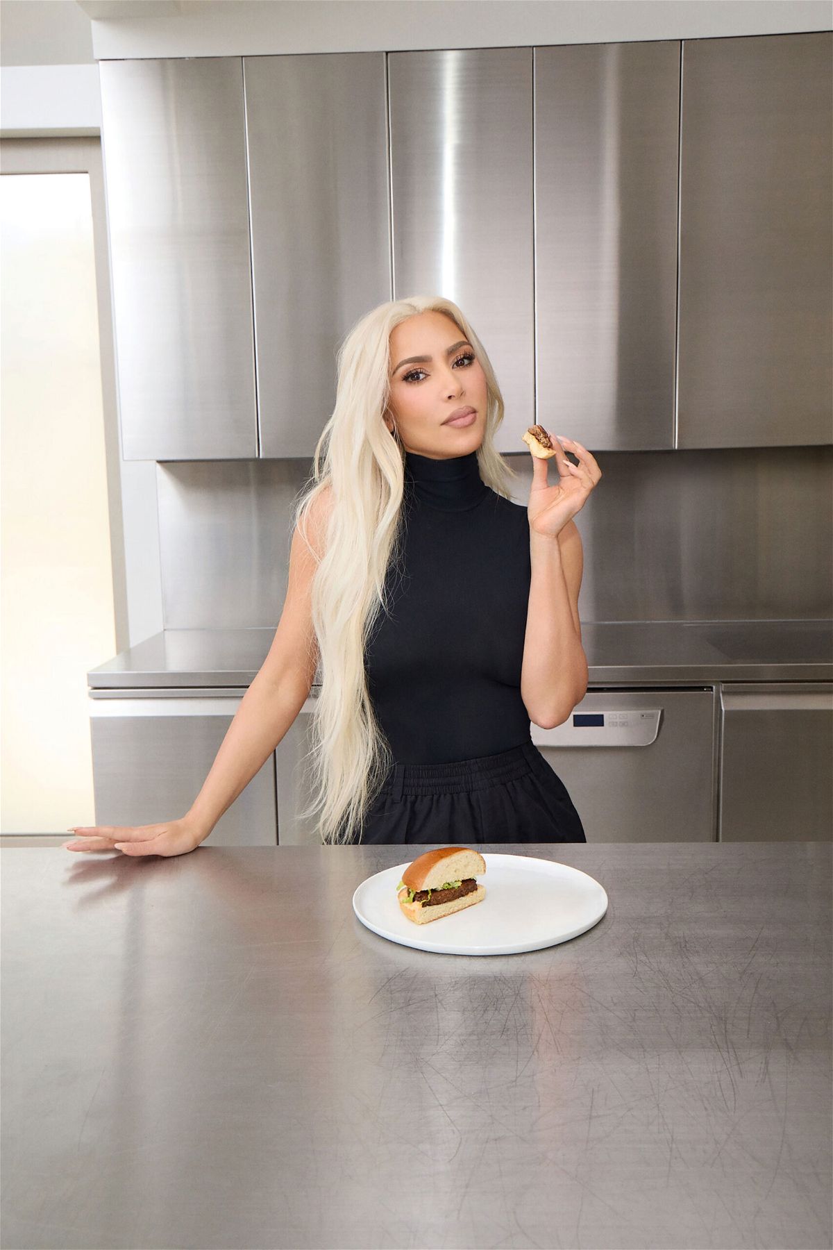 <i>From Beyond Meat</i><br/>Kim Kardashian has gone beyond just sharing her recipe for vegan tacos. The mogul is using her star power to promote Beyond Meat in a campaign that finds her with a a fancy new title - Chief Taste Consultant.