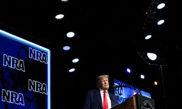 Former President Donald Trump pictured in Houston on May 27