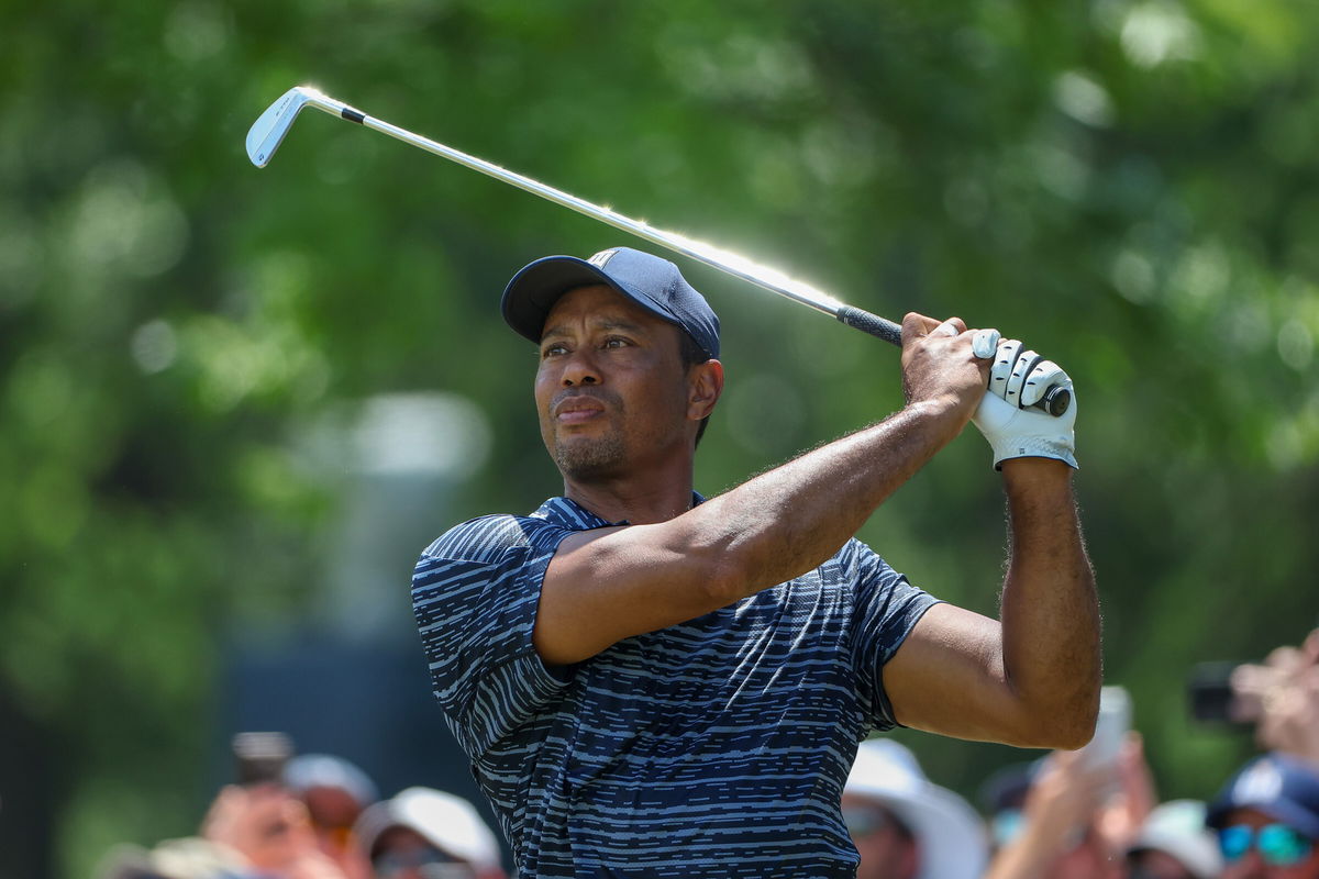 <i>Christian Petersen/Getty Images</i><br/>Tiger Woods finished the day in a tie for 91st place.