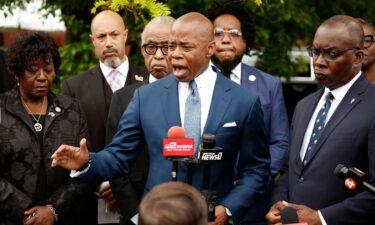 New York Mayor Eric Adams pictured here in Buffalo on May 29