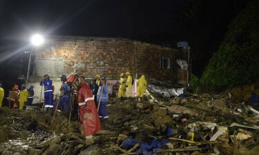 Firefighters and volunteers pictured