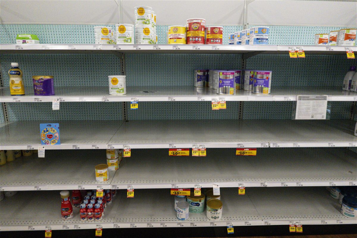 <i>Michael Conroy/AP</i><br/>Families ration baby formula for children as the shortage worsens.