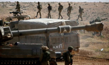 Israeli soldiers take part in a military exercise in Masafer Yatta near Hebron on February 2