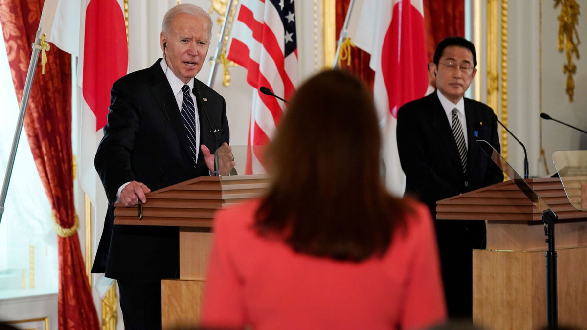 <i>Evan Vucci/AP</i><br/>President Joe Biden pictured here on May 23