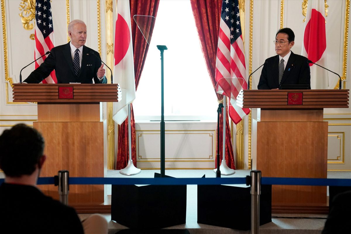 <i>Evan Vucci/AP</i><br/>President Joe Biden pictured in Tokyo on May 23