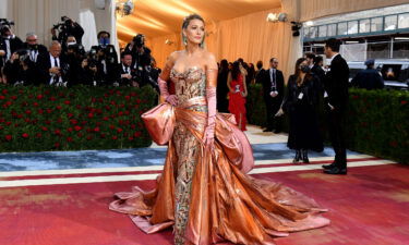 US actress Blake Lively arrives for the 2022 Met Gala at the Metropolitan Museum of Art on May 2