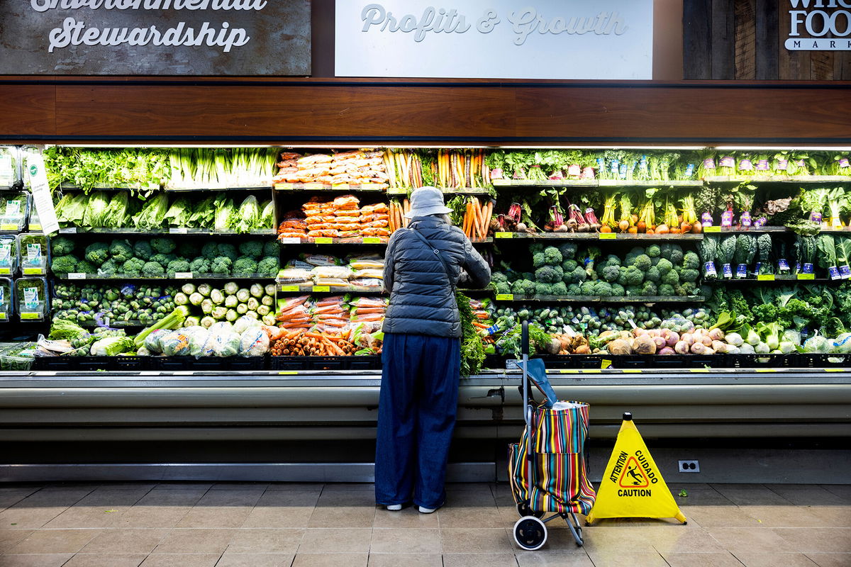 <i>Jim Lo Scalzo/EPA-EFE/Shutterstock</i><br/>Produce for sale at a Whole Foods grocery store in Washington