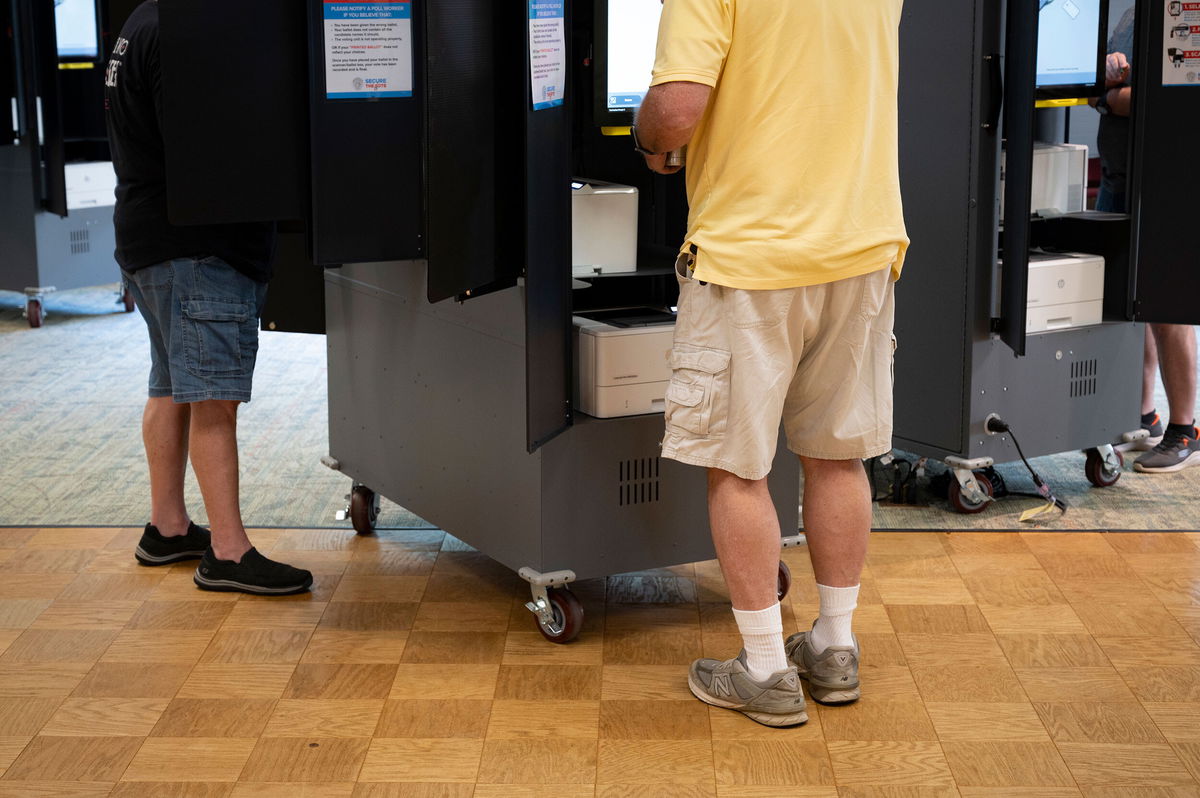 <i>Robin Rayne/Zuma Press</i><br/>Voters at a senior center in Marietta