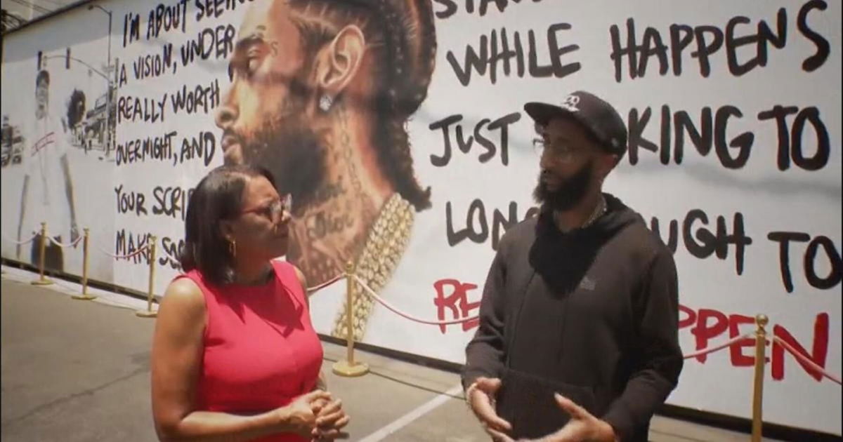 <i>KCAL/KCBS</i><br/>Murals of Nipsey have become a staple of Los Angeles