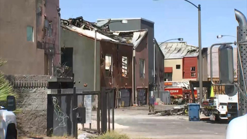 <i>KVVU</i><br/>Las Vegas Fire and Rescue officials say between 20 and 40 personnel were digging in debris at 200 Tower Street Monday for a cause in a large early Sunday morning fire.