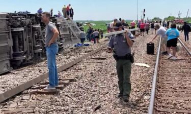 Three people have died and approximately 50 people were injured after an Amtrak train hit a dump truck and derailed southwest of Mendon