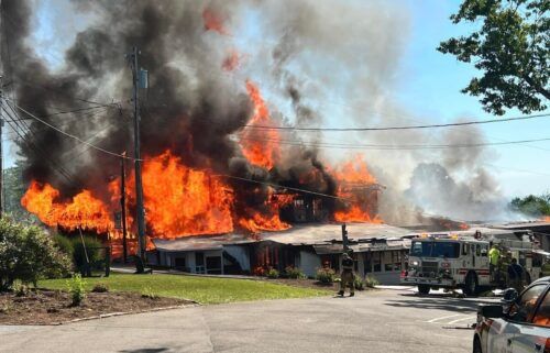 No injuries reported after large fire breaks out at boys summer camp.