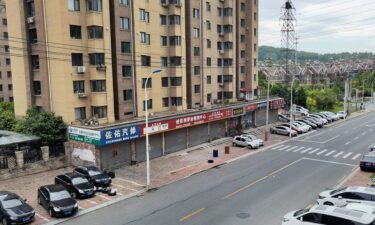 An empty street during a Covid-19 lockdown last month in Dandong