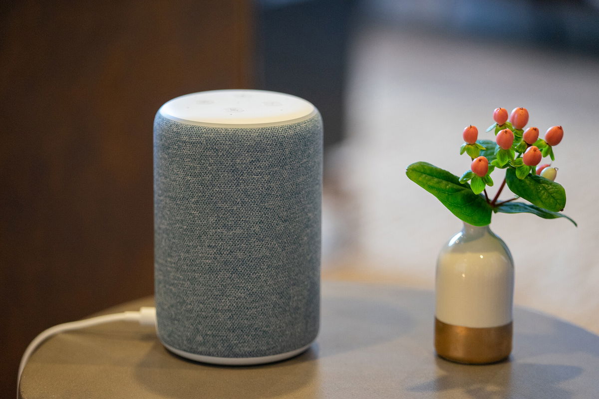 <i>Chloe Collyer/Bloomberg/Getty Images</i><br/>An Amazon Echo Plus device is displayed in Seattle