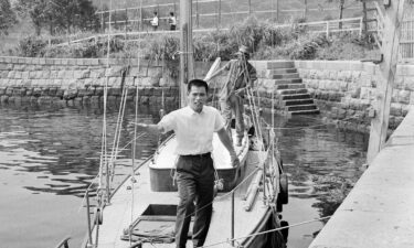 Kenichi Horie on board the Mermaid II in 1963.