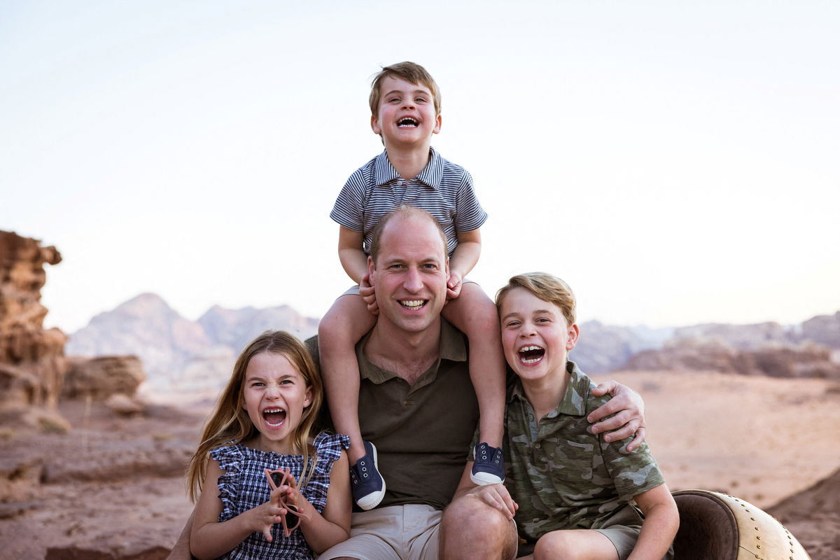 <i>Duke and Duchess of Cambridge/Kensington Palace/Handout/Reuters</i><br/>Prince William poses with his children