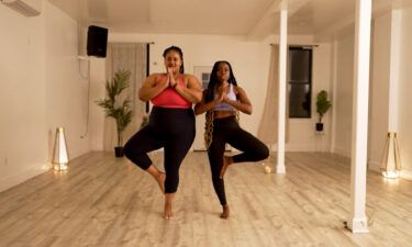 International Day of Yoga 2022. (From left) Paris Alexandra and Alicia Ferguson are the founders of BK Yoga Club