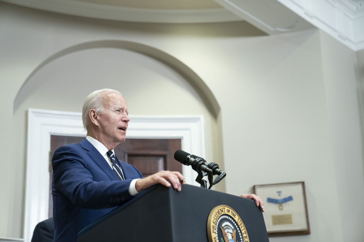 <i>Sarah Silbiger/Bloomberg/Getty Images</i><br/>President Joe Biden