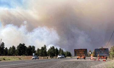 Authorities evacuated hundreds of households due to a fire in the outskirts of Flagstaff