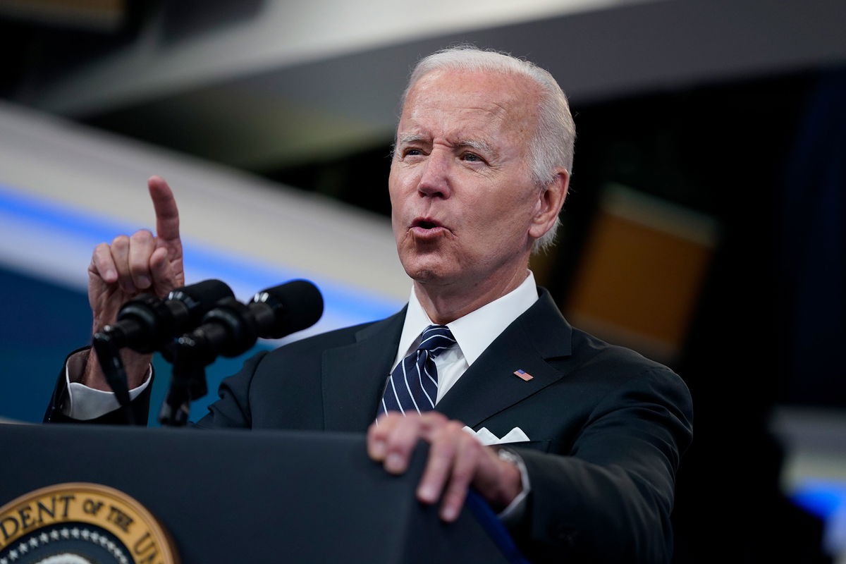 President Joe Biden speaks about gas prices in the South Court Auditorium on the White House campus, Wednesday, June 22, 2022, in Washington. (AP Photo/Evan Vucci)