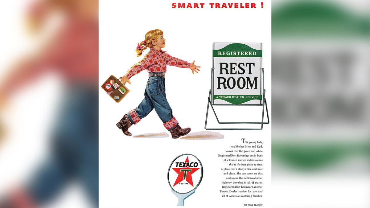 <i>Neil Baylis/Alamy Stock Photo</i><br/>An advertisement for Texaco stations in 1954