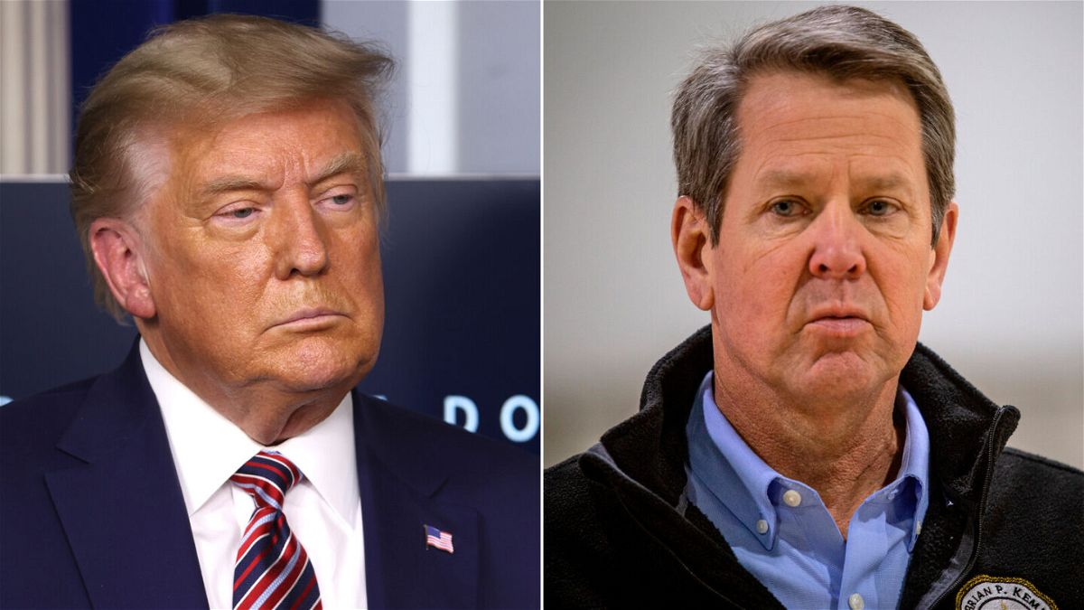 <i>Getty Images/AP</i><br/>Allies of Gov. Brian Kemp and top Republicans in Georgia have recently approached Donald Trump advisers to see if the former President can be persuaded to go easy on the incumbent GOP governor as he fights for reelection