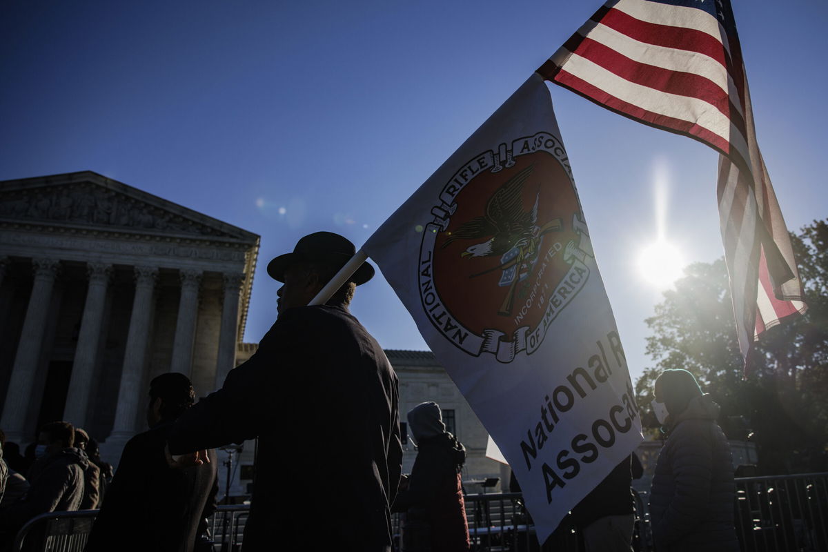 <i>Samuel Corum/Bloomberg/Getty Images</i><br/>The Supreme Court struck down a New York gun law enacted more than a century ago that places restrictions on carrying a concealed handgun outside the home -- an opinion marking the widest expansion of gun rights in a decade.