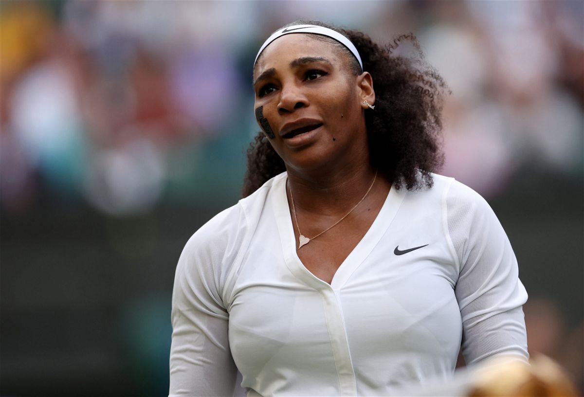 <i>Clive Brunskill/Getty Images Europe/Getty Images</i><br/>Serena Williams' return to singles tennis after a year-long absence ended with a dramatic 5-7 6-1 6-7 (7-10) first-round defeat against France's Harmony Tan at Wimbledon.