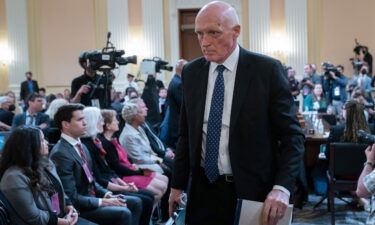 Rusty Bowers departs after testifying before the House January 6 select committee on June 21